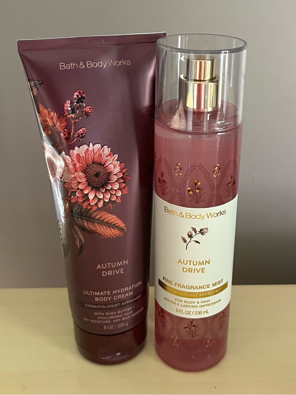 Bath & Body Works Autumn Drive  Body Cream & Fine Fragrance Mist New